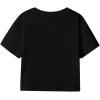 imageAvanova Womens Letter Print Tee Short Sleeve Round Neck Slim Fit Crop Top T ShirtBlack Qa