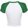 imageAvanova Womens Letter Print Tee Short Sleeve Round Neck Slim Fit Crop Top T ShirtGreen White