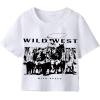 imageAvanova Womens Letter Print Tee Short Sleeve Round Neck Slim Fit Crop Top T ShirtWhite C