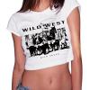 imageAvanova Womens Letter Print Tee Short Sleeve Round Neck Slim Fit Crop Top T ShirtWhite C