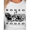 imageAvanova Womens Letter Print Tee Short Sleeve Round Neck Slim Fit Crop Top T ShirtWhite G