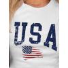 imageAvanova Womens Letter Print Tee Short Sleeve Round Neck Slim Fit Crop Top T ShirtWhite J