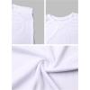 imageAvanova Womens Shoulder Pad Tank Top Sleeveless Casual Summer Round Neck TShirtWhite