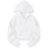 imageAvanova Women Los Angeles Graphic Drawstring Crop Hoodie Long Sleeve Drop Shoulder Pullover SweatshirtWhite