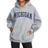 imageAvanova Women Tie Dye Skull Graphic Hoodie Oversized Long Sleeve Pullover Sweatshirt with PocketGrey M