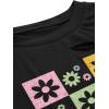 imageAvanova Women Distressed Loose Crop Top Oversized Short Sleeve Ripped Tee ShirtBlack Lx10