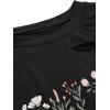imageAvanova Women Distressed Loose Crop Top Oversized Short Sleeve Ripped Tee ShirtBlack Xh04