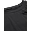 imageAvanova Women Distressed Loose Crop Top Oversized Short Sleeve Ripped Tee ShirtGrey
