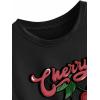 imageAvanova Women Graphic Oversized Ripped Boxy Tee Shirt Distressed Short Sleeve Crop TopBlack Cherry