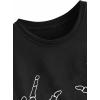 imageAvanova Women Graphic Oversized Ripped Boxy Tee Shirt Distressed Short Sleeve Crop TopBlack D