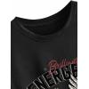 imageAvanova Women Graphic Oversized Ripped Boxy Tee Shirt Distressed Short Sleeve Crop TopBlack Energe