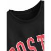 imageAvanova Women Graphic Oversized Ripped Boxy Tee Shirt Distressed Short Sleeve Crop TopBlack F