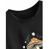imageAvanova Women Graphic Oversized Ripped Boxy Tee Shirt Distressed Short Sleeve Crop TopBlack Mushroom a