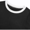 imageAvanova Women Graphic Oversized Ripped Boxy Tee Shirt Distressed Short Sleeve Crop TopBlack Ringer