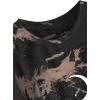 imageAvanova Women Graphic Oversized Ripped Boxy Tee Shirt Distressed Short Sleeve Crop TopBrown Moon