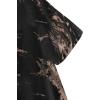 imageAvanova Women Graphic Oversized Ripped Boxy Tee Shirt Distressed Short Sleeve Crop TopBrown Moon