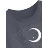 imageAvanova Women Graphic Oversized Ripped Boxy Tee Shirt Distressed Short Sleeve Crop TopGrey Moon