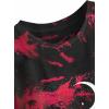 imageAvanova Women Graphic Oversized Ripped Boxy Tee Shirt Distressed Short Sleeve Crop TopRed Moon
