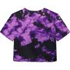 imageAvanova Women Graphic Oversized Ripped Boxy Tee Shirt Distressed Short Sleeve Crop TopTie Dye Purple