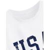 imageAvanova Women Graphic Oversized Ripped Boxy Tee Shirt Distressed Short Sleeve Crop TopWhite Y3