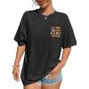 imageAvanova Women Graphic Oversized TShirt Short Sleeve Letter Print Loose Tee TopBlack