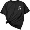 imageAvanova Women Graphic Oversized TShirt Short Sleeve Letter Print Loose Tee TopBlack Beach