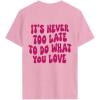 imageAvanova Women Graphic Oversized TShirt Short Sleeve Letter Print Loose Tee TopPink