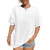 imageAvanova Women Graphic Oversized TShirt Short Sleeve Letter Print Loose Tee TopWhite Ww