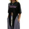 imageAvanova Women Graphic Tee Tie Front Short Sleeve Crop Top Oversized T ShirtBlack B