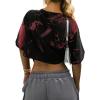 imageAvanova Women Graphic Tee Tie Front Short Sleeve Crop Top Oversized T ShirtBlack Red