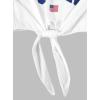 imageAvanova Women Graphic Tee Tie Front Short Sleeve Crop Top Oversized T ShirtWhite Usa