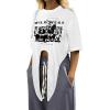imageAvanova Women Graphic Tee Tie Front Short Sleeve Crop Top Oversized T ShirtWhite Ww