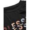 imageAvanova Women Tie Dye Graphic Ripped Tee Shirt Oversized Short Sleeve Distressed Crop TopBlack Bless