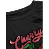 imageAvanova Women Tie Dye Graphic Ripped Tee Shirt Oversized Short Sleeve Distressed Crop TopBlack Xh02