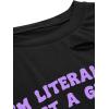 imageAvanova Women Tie Dye Graphic Ripped Tee Shirt Oversized Short Sleeve Distressed Crop TopBlack Xh03
