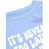 imageAvanova Women Tie Dye Graphic Ripped Tee Shirt Oversized Short Sleeve Distressed Crop TopLetter Blue