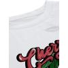 imageAvanova Women Tie Dye Graphic Ripped Tee Shirt Oversized Short Sleeve Distressed Crop TopWhite Cherry