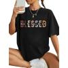 imageAvanova Women Tigers Graphic Oversized Tee Top Short Sleeve Loose Crewneck Summer TShirtBlack