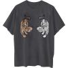 imageAvanova Women Tigers Graphic Oversized Tee Top Short Sleeve Loose Crewneck Summer TShirtGrey F