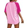 imageAvanova Women Tigers Graphic Oversized Tee Top Short Sleeve Loose Crewneck Summer TShirtHot Pink a