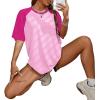 imageAvanova Women Tigers Graphic Oversized Tee Top Short Sleeve Loose Crewneck Summer TShirtHot Pink a