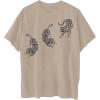 imageAvanova Women Tigers Graphic Oversized Tee Top Short Sleeve Loose Crewneck Summer TShirtKhaki Tiger