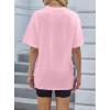 imageAvanova Women Tigers Graphic Oversized Tee Top Short Sleeve Loose Crewneck Summer TShirtSmile Pink