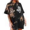 imageAvanova Women Tigers Graphic Oversized Tee Top Short Sleeve Loose Crewneck Summer TShirtTie Dye F