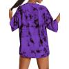 imageAvanova Women Tigers Graphic Oversized Tee Top Short Sleeve Loose Crewneck Summer TShirtTiger Purple Black