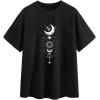 imageAvanova Womens Graphic Letter Print Short Sleeve TShirts Crewneck Casual Summer Cute Tees TopsBlack Star