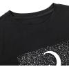 imageAvanova Womens Graphic Letter Print Short Sleeve TShirts Crewneck Casual Summer Cute Tees TopsBlack Y