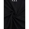 imageAvanova Womens Graphic Letter Print Short Sleeve TShirts Crewneck Casual Summer Cute Tees TopsBlack Yn