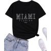 imageAvanova Womens Graphic Letter Print Short Sleeve TShirts Crewneck Casual Summer Cute Tees TopsBlack Yn