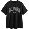 imageAvanova Womens Graphic Letter Print Short Sleeve TShirts Crewneck Casual Summer Cute Tees TopsBlackcalifornia